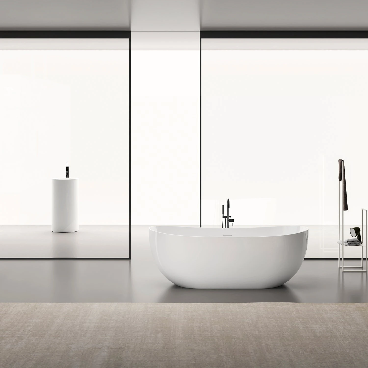 Kinsley 67" Acrylic Tub In Glossy White 5 Kinsley 67" Acrylic Tub In Glossy White - Image 5