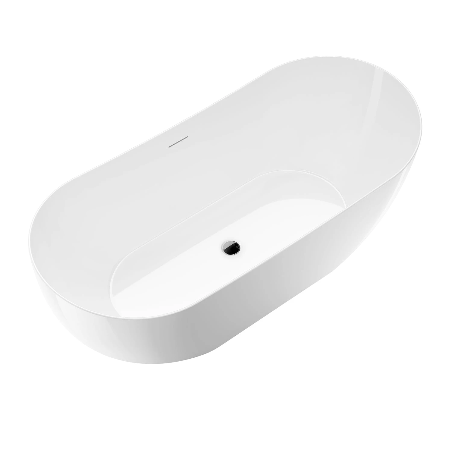 Kinsley 67" Acrylic Tub In Glossy White 2 Kinsley 67" Acrylic Tub In Glossy White - Image 2