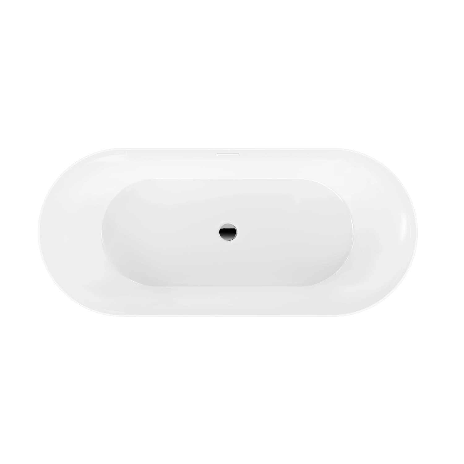 Kinsley 67" Acrylic Tub In Glossy White 4 Kinsley 67" Acrylic Tub In Glossy White - Image 4