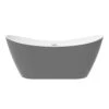 Nairobi 67" Acrylic Double Slipper Tub In Light Grey
