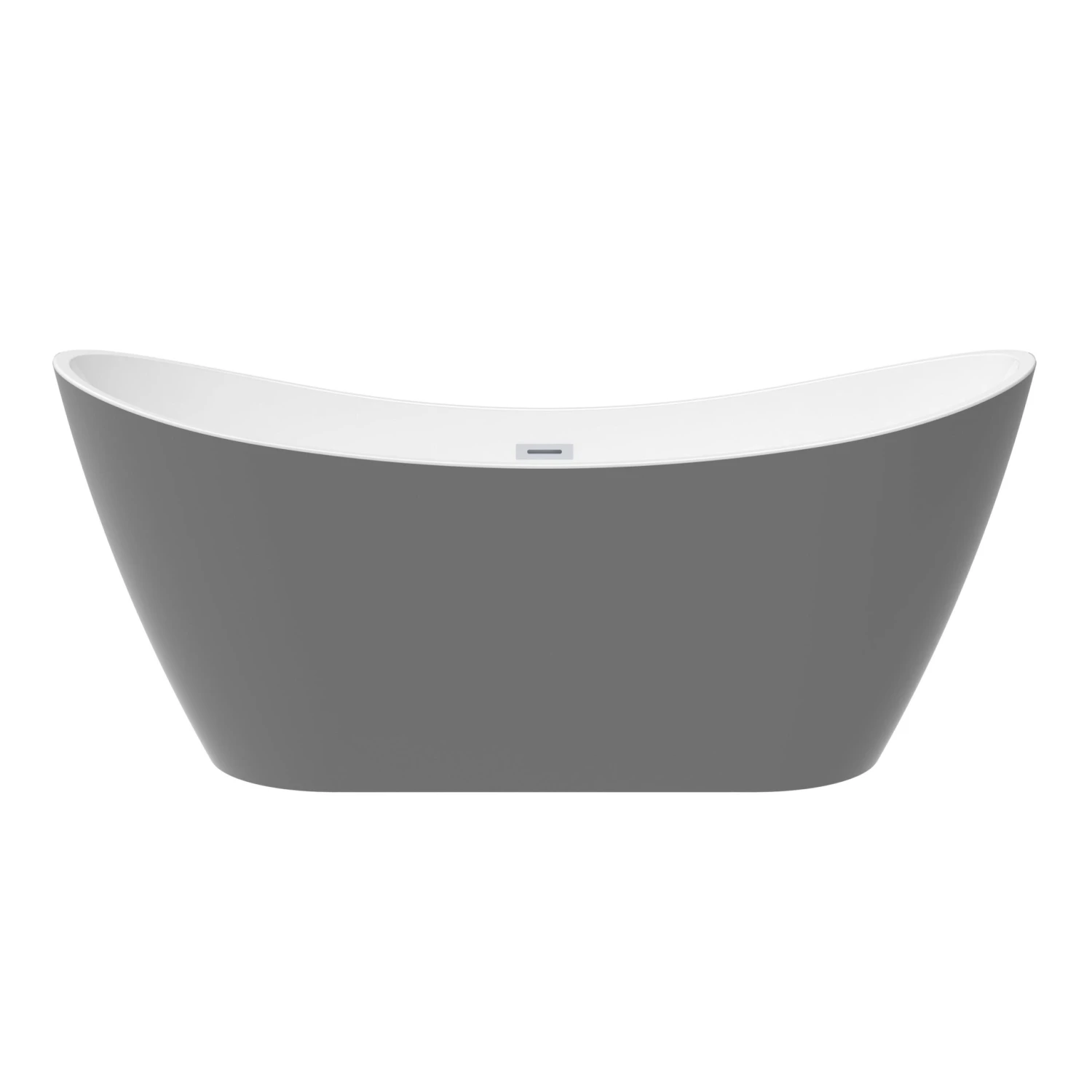 Nairobi 67" Acrylic Double Slipper Tub In Light Grey 1 Nairobi 67" Acrylic Double Slipper Tub In Light Grey