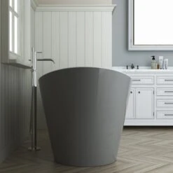 Nairobi 67" Acrylic Double Slipper Tub In Light Grey 23 Nairobi 67" Acrylic Double Slipper Tub In Light Grey -Barclay Products Shop ATDSN67MIG PLG NAIROBI 4