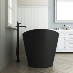 Nairobi 67" Acrylic Double Slipper Tub In Matte Black 21 Nairobi 67" Acrylic Double Slipper Tub In Matte Black -Barclay Products Shop ATDSN67MIG PMB 4