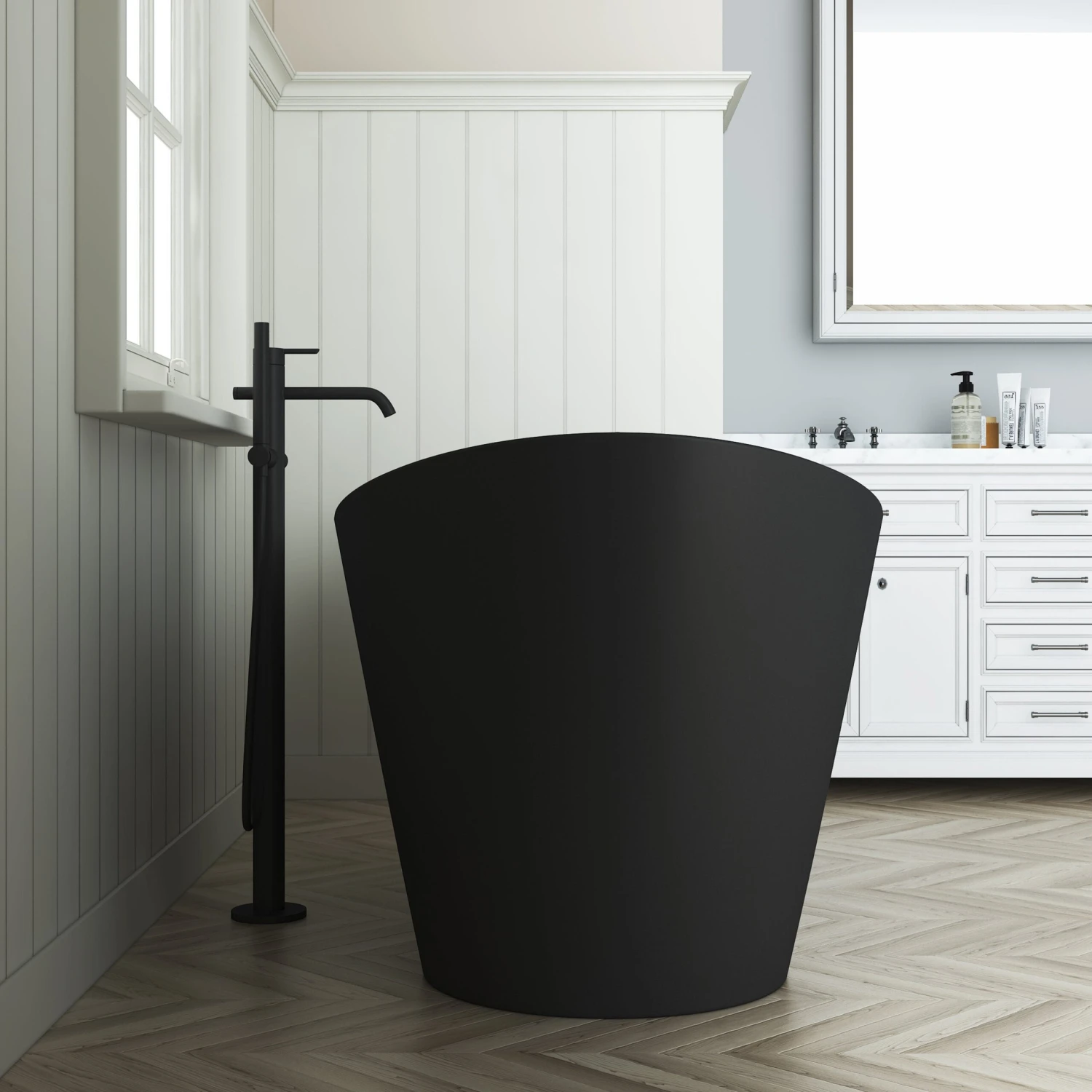 Nairobi 67" Acrylic Double Slipper Tub In Matte Black 7 Nairobi 67" Acrylic Double Slipper Tub In Matte Black - Image 7