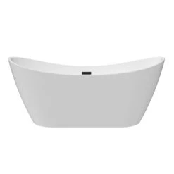 Nairobi 67" Acrylic Double Slipper Tub In Matte White