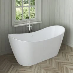 Nairobi 67" Acrylic Double Slipper Tub 21 Nairobi 67" Acrylic Double Slipper Tub -Barclay Products Shop ATDSN67MIG WH 2
