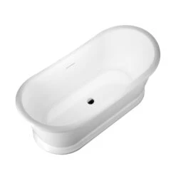 Mortana 69" Acrylic Double Slipper Tub In Gloss White 8 Mortana 69" Acrylic Double Slipper Tub In Gloss White -Barclay Products Shop ATDSN69ID WH 4 d344d3a9 b58b 4efd abb9 92a72ddad851