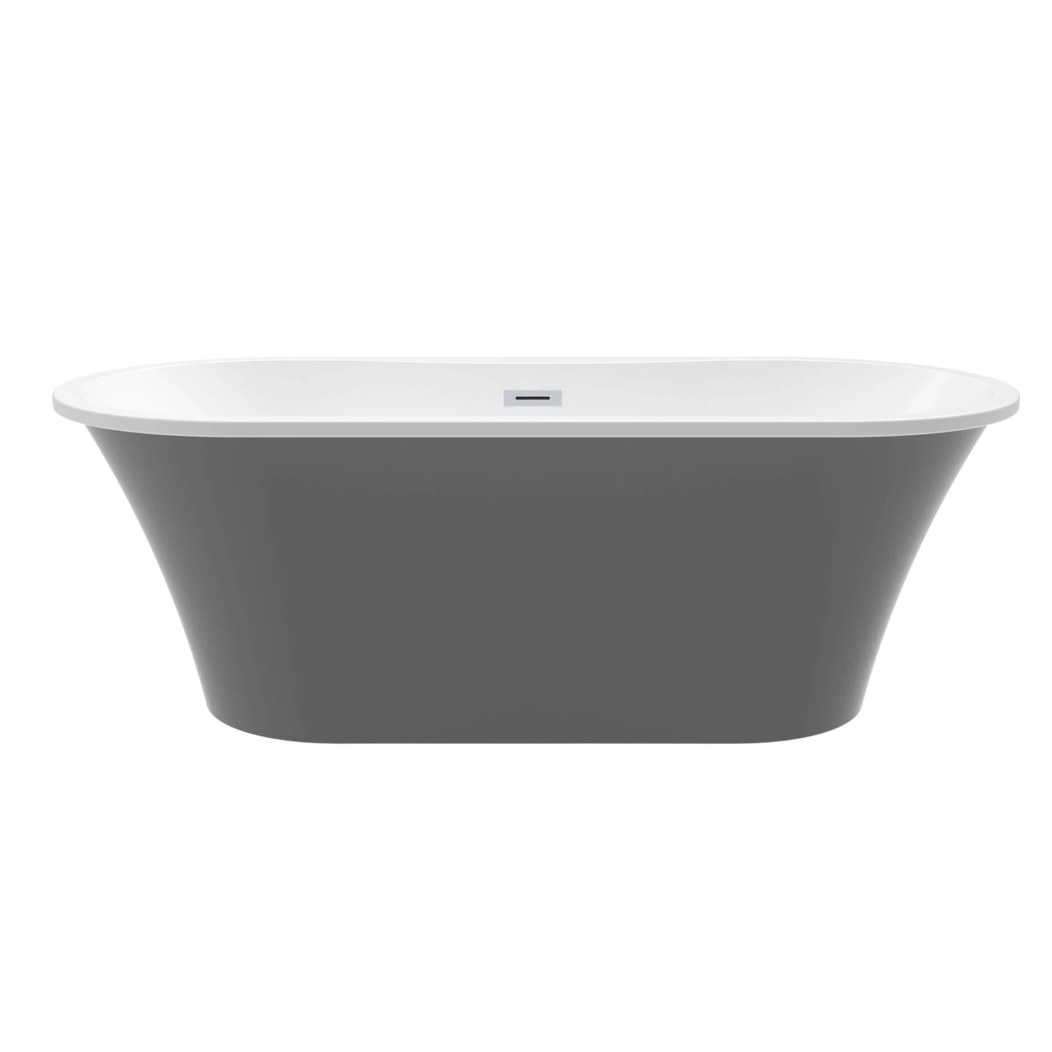 Nouri 66" Acrylic Freestanding Tub With Integral Drain In Light Grey 1 Nouri 66" Acrylic Freestanding Tub With Integral Drain In Light Grey
