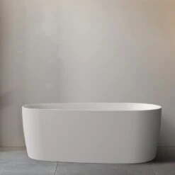 Olivia 59" Acrylic Freestanding Tub With Internal Drain -Barclay Products Shop ATOVN59ID WH OLIVIA 2 283bd041 95fa 41e5 8491 8fa8716cb1c5