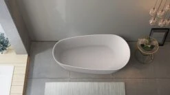 Olivia 59" Acrylic Freestanding Tub With Internal Drain -Barclay Products Shop ATOVN59ID WH OLIVIA 3