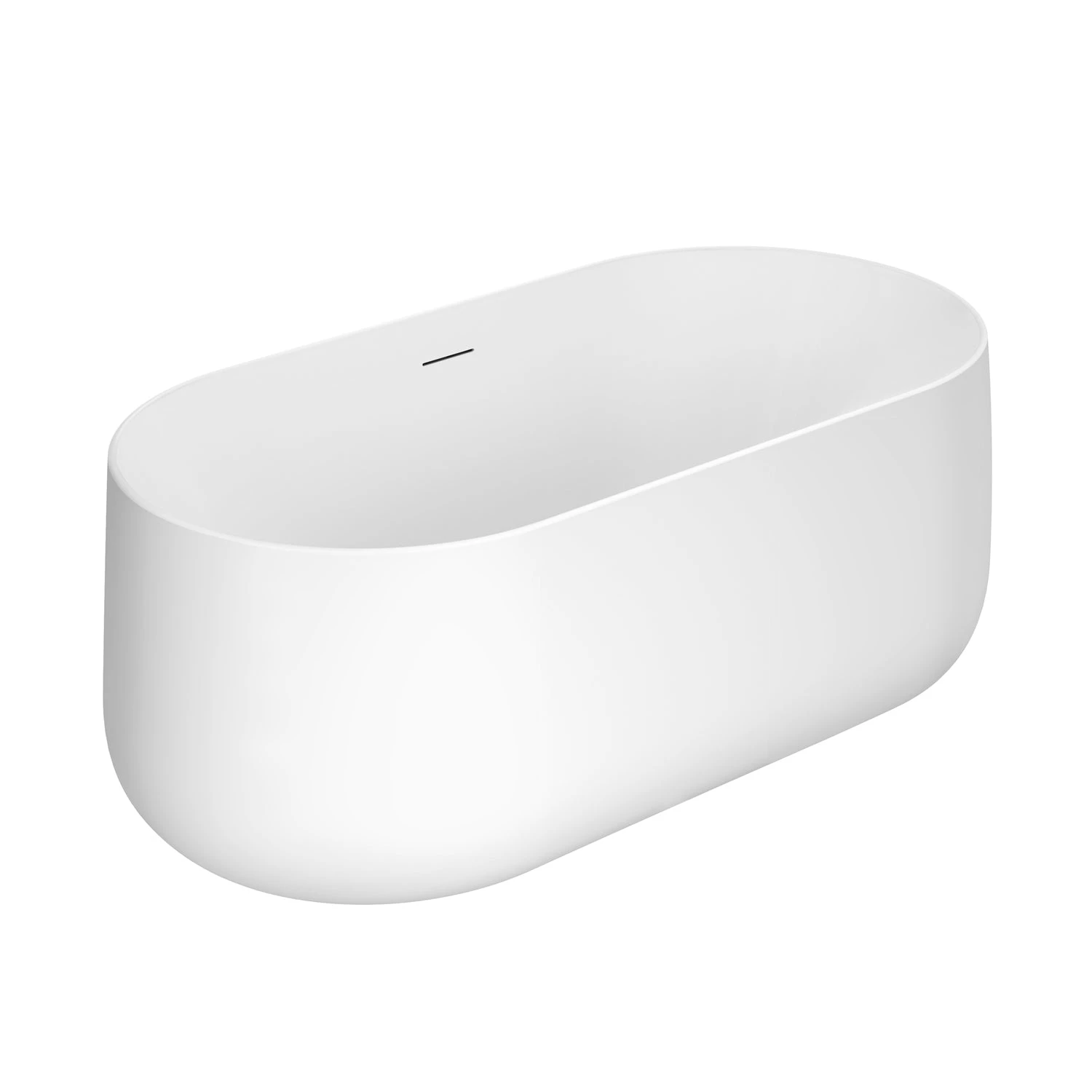 Porter 61" Acrylic Oval Tub In Matte White 2 Porter 61" Acrylic Oval Tub In Matte White - Image 2