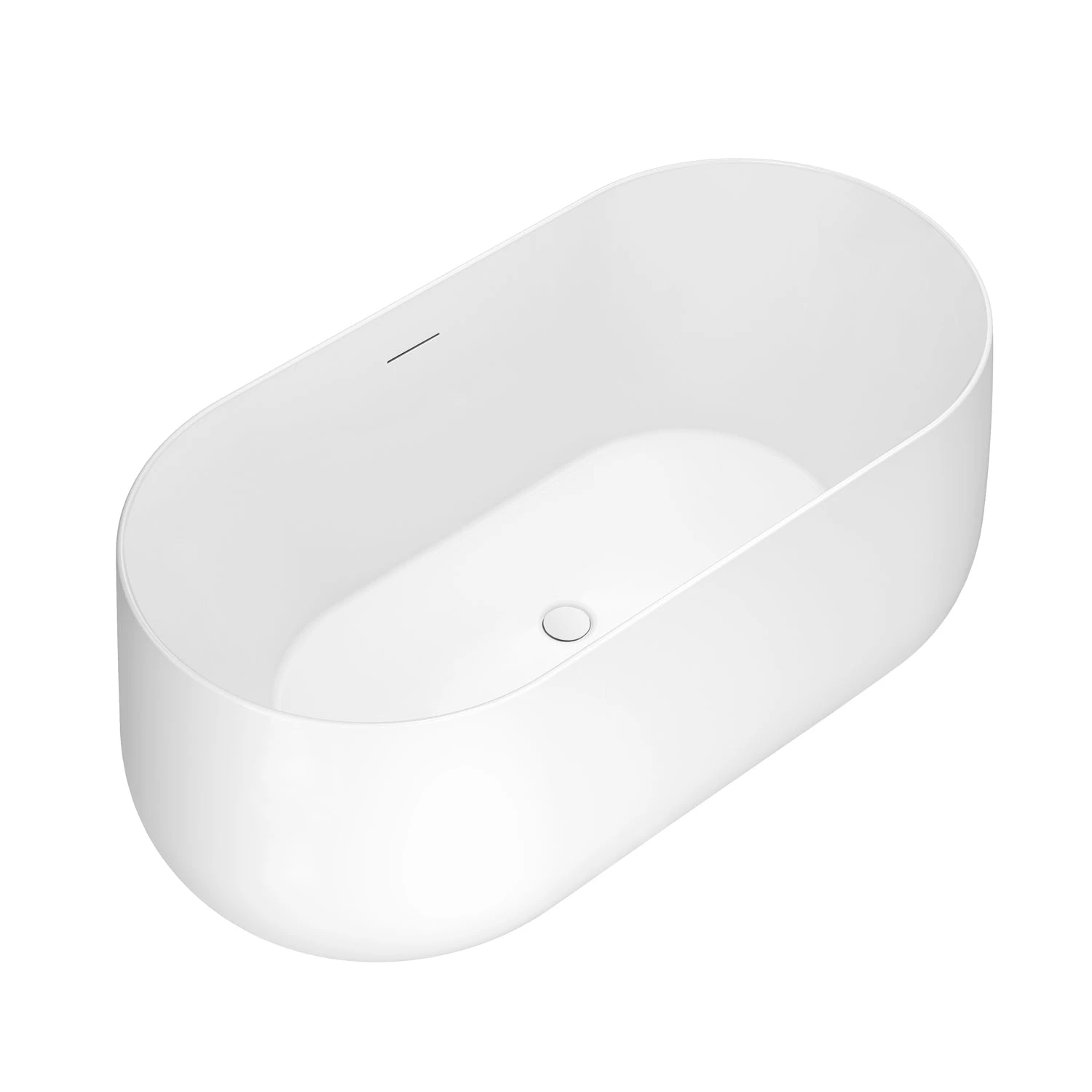 Porter 61" Acrylic Oval Tub In Matte White 3 Porter 61" Acrylic Oval Tub In Matte White - Image 3