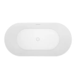 Porter 61" Acrylic Oval Tub In Matte White 9 Porter 61" Acrylic Oval Tub In Matte White -Barclay Products Shop ATOVN61ID MT 4