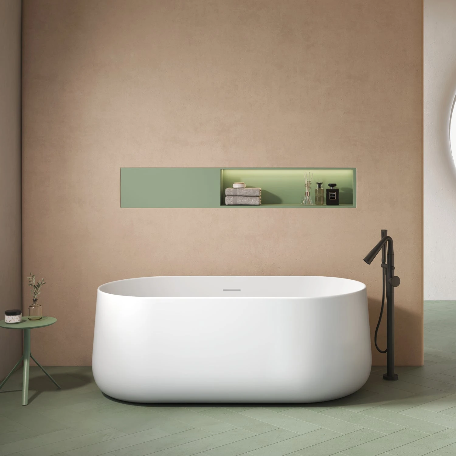 Porter 61" Acrylic Oval Tub In Matte White 5 Porter 61" Acrylic Oval Tub In Matte White - Image 5