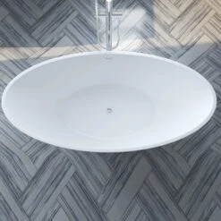 Noelani 66" Acrylic Freestanding Tub With Integral Drain 23 Noelani 66" Acrylic Freestanding Tub With Integral Drain -Barclay Products Shop ATOVN66IG WH 3 3c2f8dcf 8384 43f9 8f96 96bb72e1f6a1