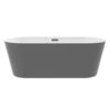 Patrick 67" Acrylic Tub With Integrated Drain And Overflow In Light Grey