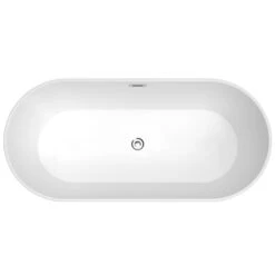 Patrick 67" Acrylic Tub With Integrated Drain And Overflow In Light Grey -Barclay Products Shop ATOVN67EIG PLG 3