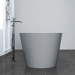 Patrick 67" Acrylic Tub With Integrated Drain And Overflow In Light Grey -Barclay Products Shop ATOVN67EIG PLG PATRICK 4