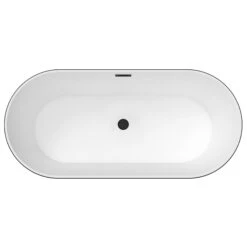 Patrick 67" Acrylic Tub With Integrated Drain And Overflow In Matte Black -Barclay Products Shop ATOVN67EIG PMB 3 c8ed1ea0 2c1b 450c 8c3e 060eb54e6306