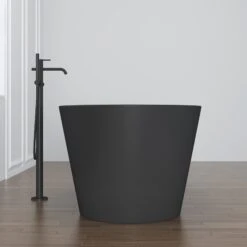 Patrick 67" Acrylic Tub With Integrated Drain And Overflow In Matte Black -Barclay Products Shop ATOVN67EIG PMB 4 744bb734 3a21 4140 8854 0cc796e27763