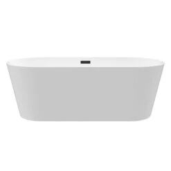 Patrick 67" Acrylic Tub With Integrated Drain And Overflow In Matte White