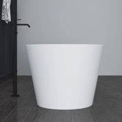 Patrick 67" Acrylic Tub With Integrated Drain And Overflow In Matte White -Barclay Products Shop ATOVN67EIG PMT PATRICK 4