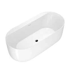 Rollins 67" Acrylic Tub In Gloss White 9 Rollins 67" Acrylic Tub In Gloss White -Barclay Products Shop ATOVN67ID WH 3