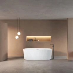 Nyla 67" Acrylic Tub In Glossy White 7 Nyla 67" Acrylic Tub In Glossy White -Barclay Products Shop ATOVN67IDS WT Nyla