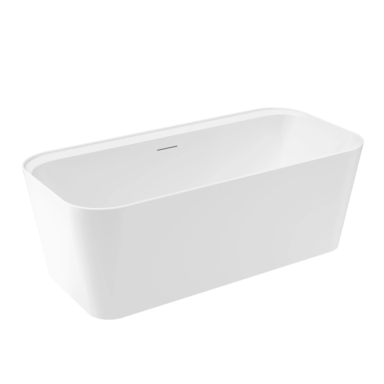 Tambora 67" Acrylic Rectangular Tub In Matte White 2 Tambora 67" Acrylic Rectangular Tub In Matte White - Image 2