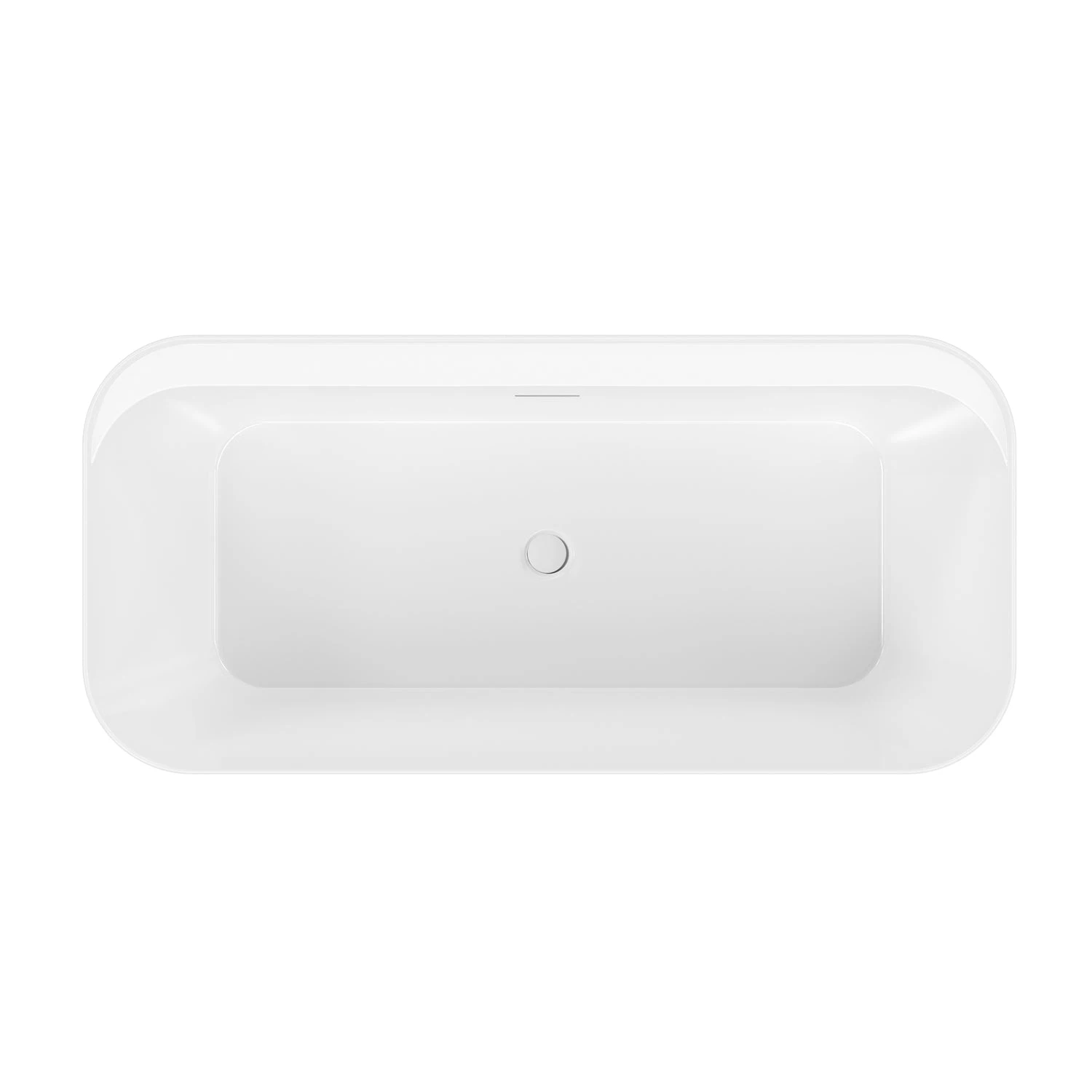 Tambora 67" Acrylic Rectangular Tub In Matte White 4 Tambora 67" Acrylic Rectangular Tub In Matte White - Image 4