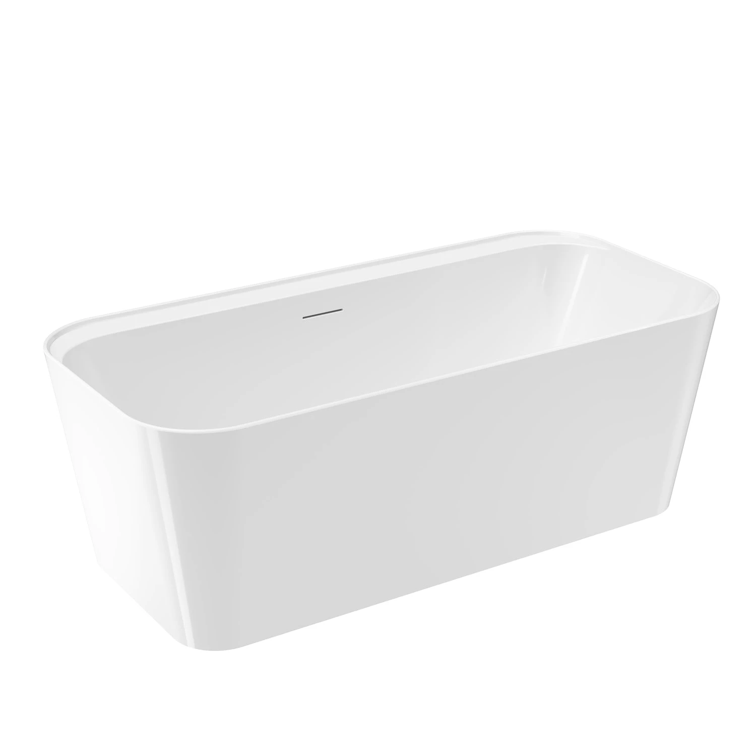 Tambora 67" Acrylic Rectangular Tub In Gloss White 2 Tambora 67" Acrylic Rectangular Tub In Gloss White - Image 2