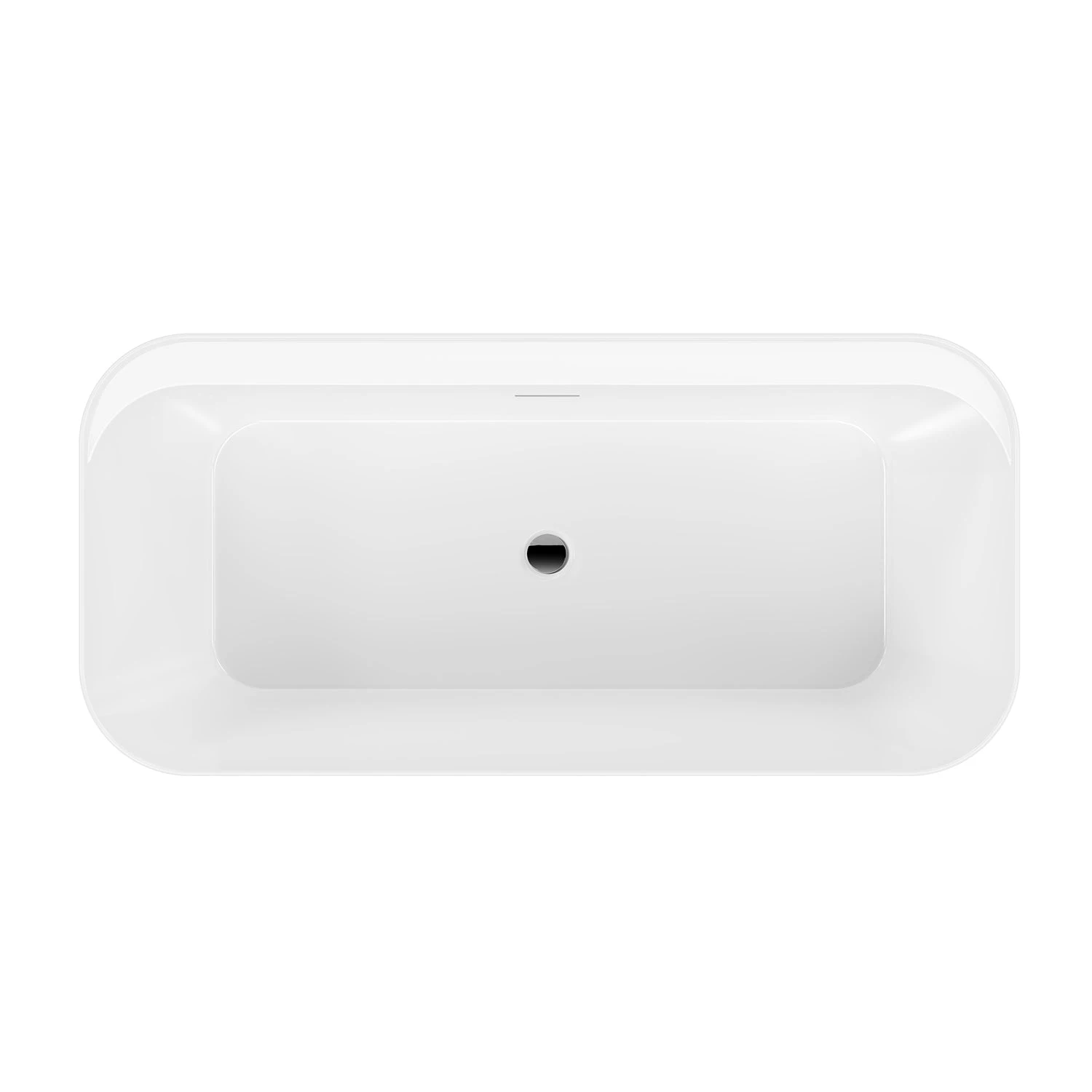 Tambora 67" Acrylic Rectangular Tub In Gloss White 4 Tambora 67" Acrylic Rectangular Tub In Gloss White - Image 4