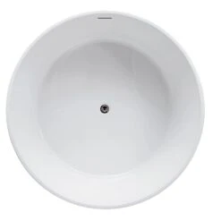 Xandra 55" Acrylic Freestanding Round Tub With Internal Drain 8 Xandra 55" Acrylic Freestanding Round Tub With Internal Drain -Barclay Products Shop ATRNDN55ID WH 4