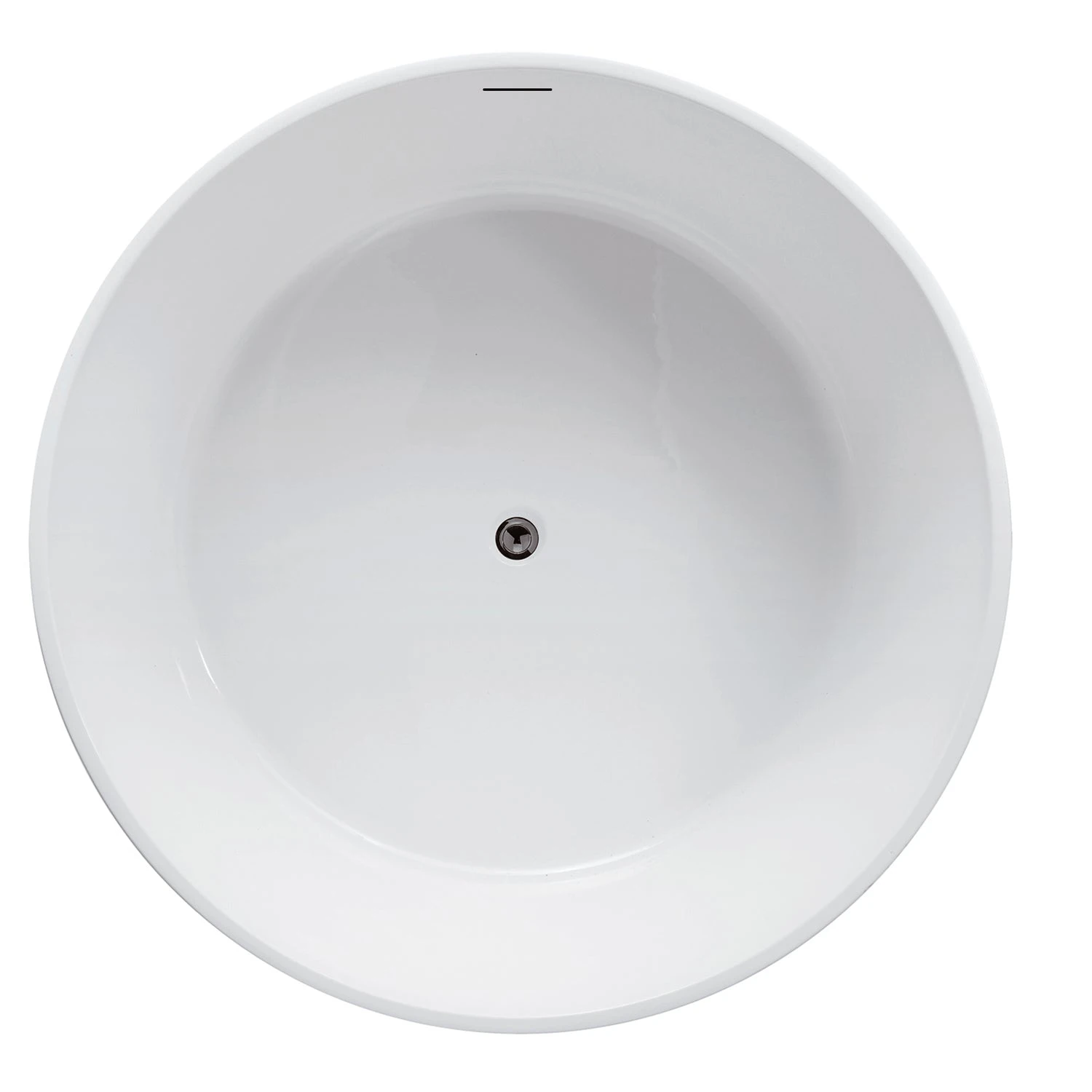 Xandra 55" Acrylic Freestanding Round Tub With Internal Drain 4 Xandra 55" Acrylic Freestanding Round Tub With Internal Drain - Image 4