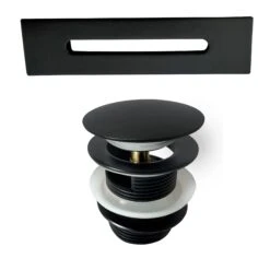 Nouri 66" Acrylic Freestanding Tub With Integral Drain In Matte Black -Barclay Products Shop Matte Black 3