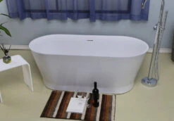 Orfeo 59" BARstone Freestanding Tub 7 Orfeo 59" BARstone Freestanding Tub -Barclay Products Shop RTDEN59 WHGL Orfeo
