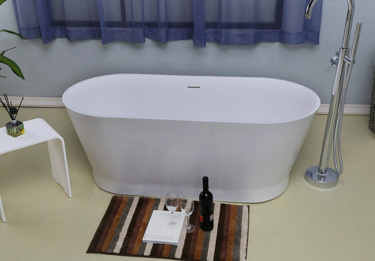 Orfeo 59" BARstone Freestanding Tub 4 Orfeo 59" BARstone Freestanding Tub - Image 4