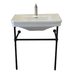 Drew 30″ Console With Brass Stand