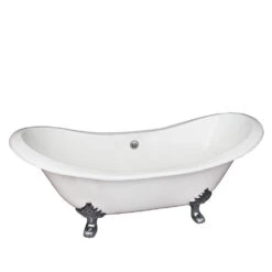 Macon 61" Cast Iron Double Slipper Tub