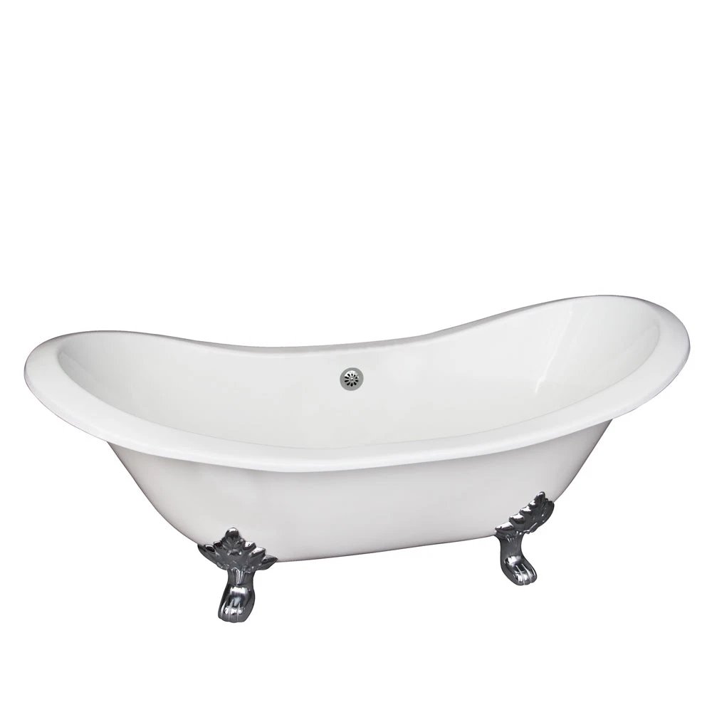 Macon 61" Cast Iron Double Slipper Tub 1 Macon 61" Cast Iron Double Slipper Tub