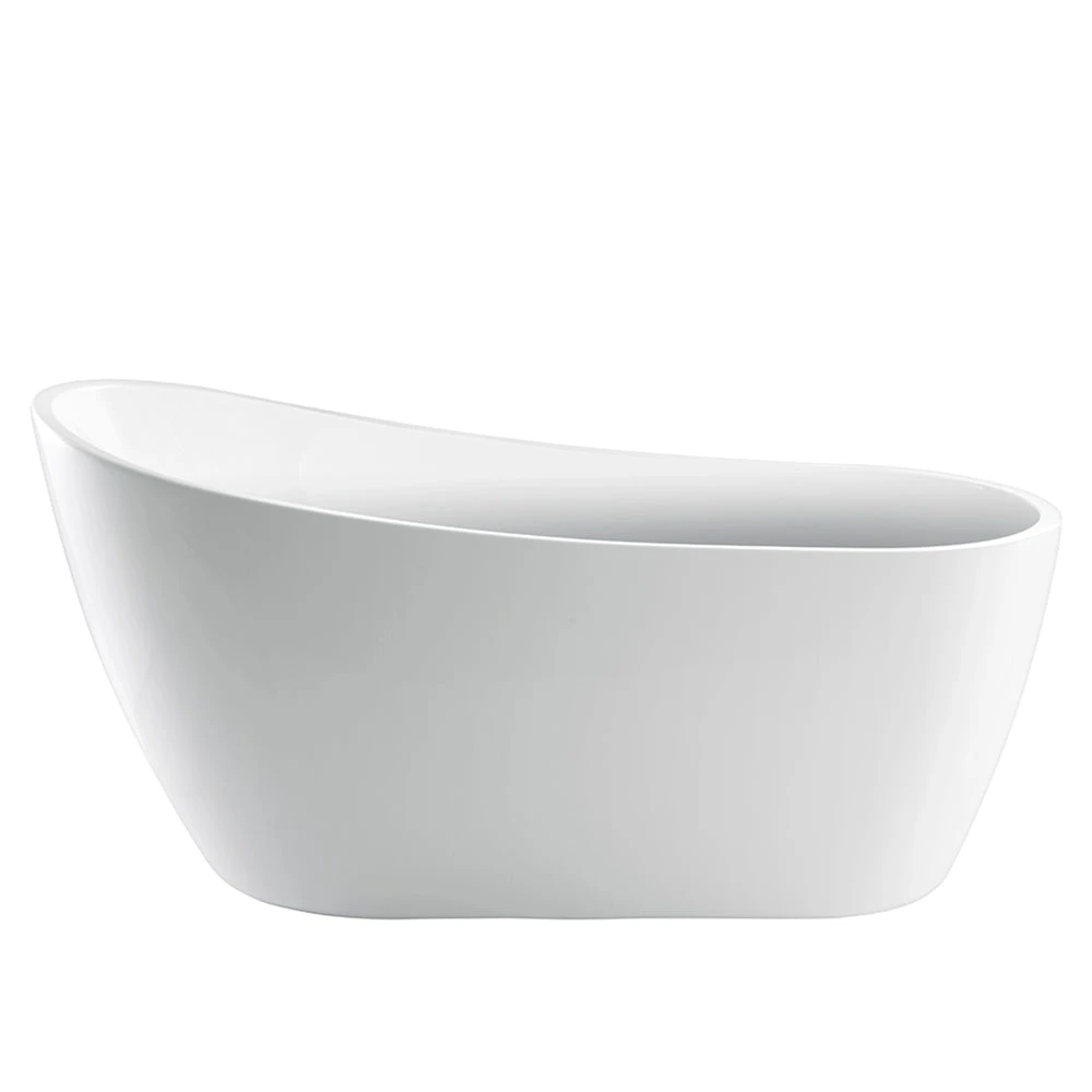 Lorenzo 60" Acrylic Slipper Tub With Integral Drain And Overflow 2 Lorenzo 60" Acrylic Slipper Tub With Integral Drain And Overflow - Image 2