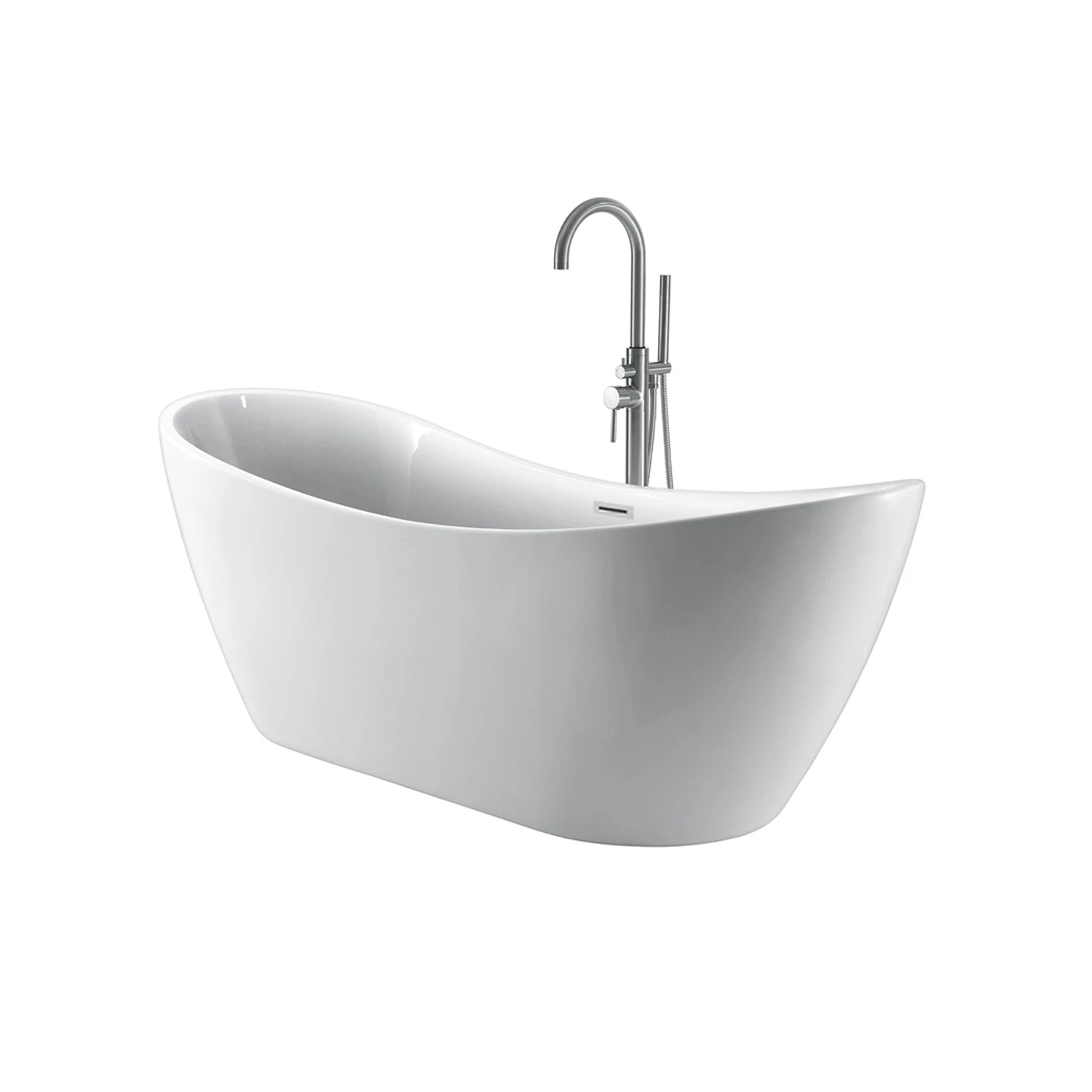 Nyx 72" Acrylic Double Slipper Tub With Integral Drain And Overflow 2 Nyx 72" Acrylic Double Slipper Tub With Integral Drain And Overflow - Image 2