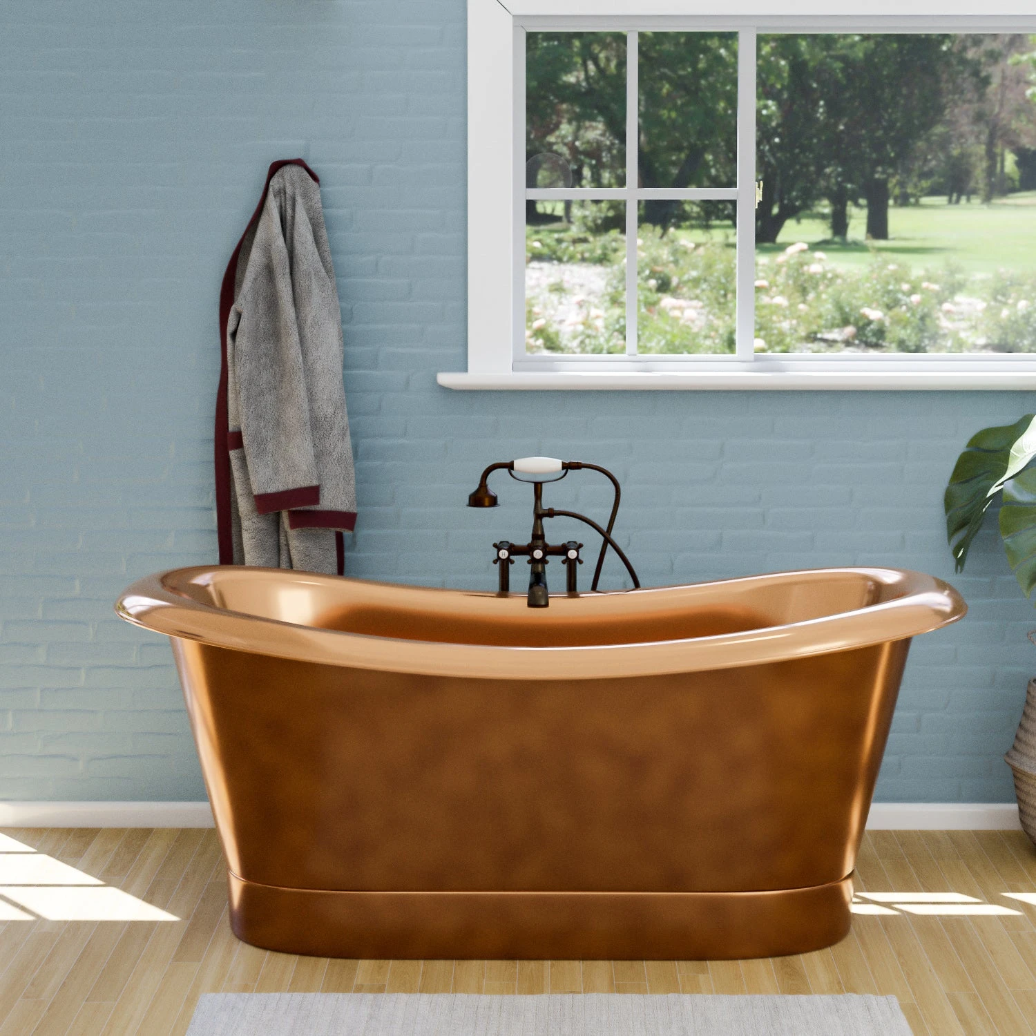 Chopin 70″ Copper Double Slipper Tub 5 Chopin 70″ Copper Double Slipper Tub - Image 5