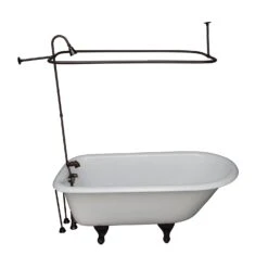 Brocton 65″ Cast Iron Roll Top Tub Kit – Oil Rubbed Bronze Accessories