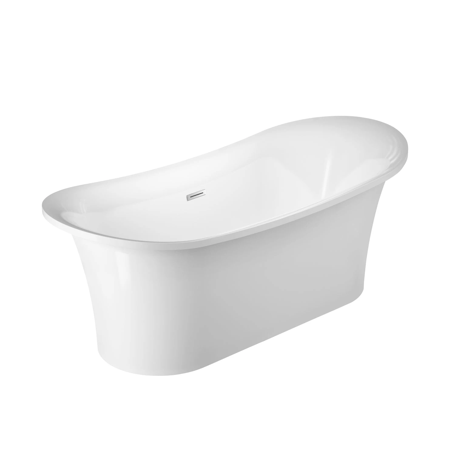 Nydia 72" Acrylic Double Slipper Tub With Integrated Drain And Overflow 1 Nydia 72" Acrylic Double Slipper Tub With Integrated Drain And Overflow