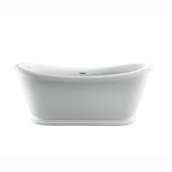 Moira 63" Acrylic Double Slipper Tub With Integral Drain And Overflow