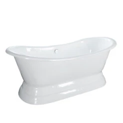 Randall 72" Cast Iron Double Slipper Tub With Base