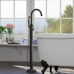 LeBaron Freestanding Tub Filler With Hand Shower 31 LeBaron Freestanding Tub Filler With Hand Shower -Barclay Products Shop download 33540109 748f 4fd7 8d5b 26db68b58d55