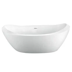 Naomi 67" Acrylic Double Slipper Tub With Integral Drain And Overflow