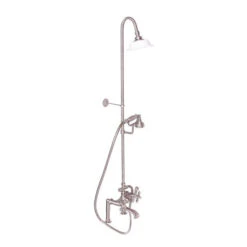 Tub Filler With Diverter Hand-Held Shower And Riser